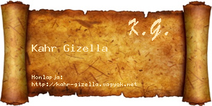 Kahr Gizella névjegykártya